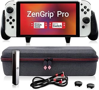 Satisfye Zengrip Pro Elite Bundle, Accessories Compatible With Nintendo Switch - The Bundle Includes: Grip, Elite Case And A Low Profile Usb A-C Cable. Bonus: 2 Thumbsticks+1 Joycon Rail