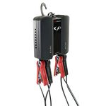 Schumacher SC1410 6V/12V Two-Bank 2A Battery Charger/Maintainer, Black