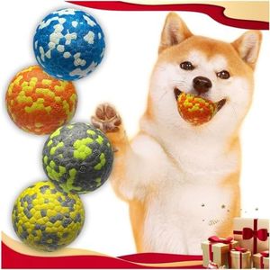 Dog Ball Indestructible 4Pack Tennis Balls for Dogs Durable Bouncy Dog Toy for Large Chewers Interactive Dog Toys for Fetch Game, Lightweight Floating Ball (2.5inch/6.5cm)