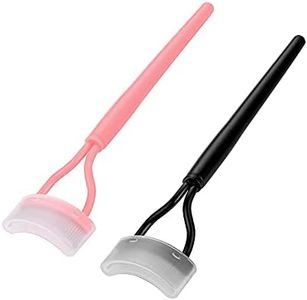 2 Pcs Eyelash Comb 17IF Makeup Mascara Separator Metal Teeth eyelashes Definer with Comb Cover for Women Mascara applicator Brushes Tool