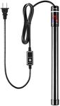 MQ Titanium Alloy 500W Aquarium Heater for Salt and Fresh Water, Digital LED Display Submersible Heater with External Thermostat Controller, for Fish Tank 70-80 Gallon