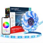 Sengled 16.4ft WiFi Smart LED Strip Lights, RGB Color Changing Smart Light Strip Works with Alexa Google Home, Music Sync Kit 20.4W Dimmable 2000-6500K, Multi-Mode Support for Music, Game, Movie