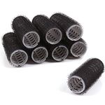 Small Cling Hair Rollers Black Stylist Tools (Pack Of 8)