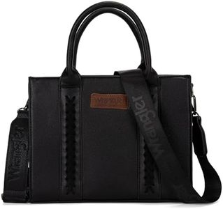 Wrangler Tote Bags for Women Top-handle Handbags and purses for Women, D-type Elegant Black