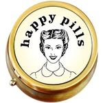 Happy Pills Brass Pill Box