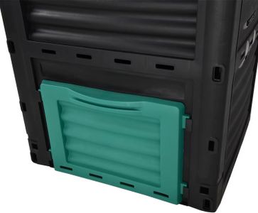 Easy Shopping 300L Garden Compost Bin – Outdoor Kitchen Waste Composter, Black/Green