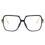 KAEOISFU Oversized Square Reading Glasses for Women, Fashion Large Blue Light Blocking Computer Readers, Ladies Big Frame Anti Eyestrain Eyeglasses Suitable for People with Large Faces