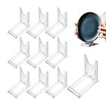 12-Pack Clear Adjustable Plate Display Stands, Multifunctional Acrylic Easels for Home & Retail - Ideal for Plates, Art, Photos & Books, Easy Assembly, Durable & Transparent Display Holders