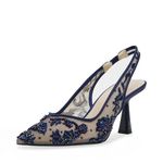 Betsey Johnson Women's Nikki Pump, Navy, 5