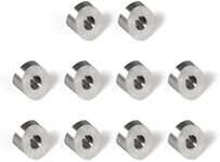 SPEEDWOX 10 Pcs 1/4" 30 Degree Angle Beveled Washers, 316 Stainless Steel Angled Washers, Suit for 1/8" to 3/16" Wire Rope Cable Application