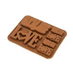 MoldBerry Flexible and Reusable Silicone Love Chocolate Mould, Love Sign Word Mold, Love Resin Mould for DIY Table Decoration, Wedding and Valentine Special