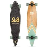 SereneLife Complete Standard Skateboard Mini Cruiser - 8 Ply Canadian & Bamboo Maple Deck Complete Flat Concave Skate Board W/ 7" Aluminum Trucks - For Kids, Teens, Adults - SereneLife SL7SBGR (Green)