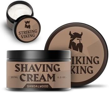 Striking Viking Shaving Cream for Men, Sandalwood Scented Shaving Cream Mens - Sensitive Skin Shaving Cream That Helps Moisturize, Protect and Soothe Skin Irritation, 5.3 Fl. Oz (Pack of 1)