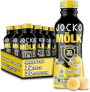 Jocko Mölk 30g Grass Fed Protein Shakes – No Added Sugar Protein Drinks KETO Friendly - Ready to Drink 12 FL Oz (Pack of 12) Banana Cream