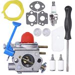 Anxingo 128LD 125L Carburetor Replacement for Husqvarna Poulan 28cc 124L 125L 125LDX 128C 128L 128LD 128R 128RJ Carburetor Replaces Zama C1Q-W40A C1Q-W38 545081850 Carb Kit