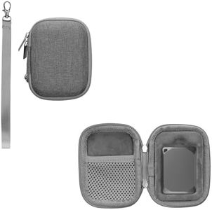 kwmobile Funda para Disco Duro Compatible con Crucial X9 Pro / X10PRO / X6 / WD Elements SE 1T 2T - Estuche para Hard Drive SSD - Gris