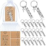 Siifert 24 Sets Christian Keychain 