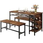 IRONCK 3-Piece Dining Table Set for