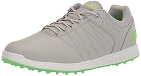 Skechers Men's Pivot Spikeless Golf Shoe, Grey Lime, 9 UK