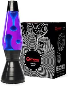 MATHMOS Astro Lava Lamp in Vinyl | A Unique Finish, Inspired by Vinyl Records | Made in Britain | Violet & Turquoise | Hand Spun and Etched by UK Craftsman | Made to The Highest Safety Standards