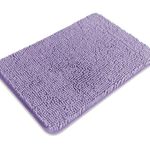 PureSwan Lavender Bathroom Rugs – Absorbent and Washable Bath Mat, Non-Slip, Thick Soft Chenille Bath Rugs for Bathroom Floor, Shower, Sink - 17" x 24"