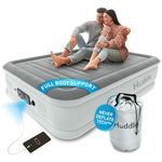 Huddle® Luxury Double Air Bed with Patented Dual Pump SlumberGuard™ Premium Technology | Inflatable Mattress with built-in pump | Comfortable Inflatable Mattress | Airbed sizes Single, Double, King