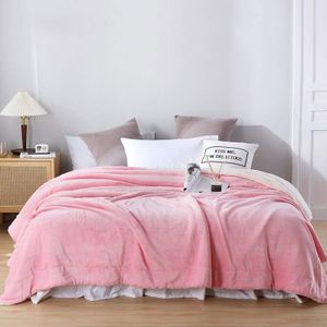BSB HOME Luxury Rabbit Faux Fur Blanket | 500 GSM Super Soft, Heavyweight, Fluffy Throw for Bed & Couch | Elegant & Warm Winter Hot Blanket (Size - 230 x 240 cm, Colour - Blush Pink, Bag Packing)