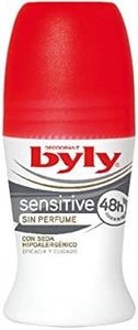 Byly Sensitive Sin Perfume, Desodorante con Seda Hipoalergénico, 50ml
