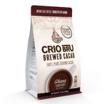 Crio Bru Brewed Cacao: Ghana French Roast 284g (10oz) Bag | 100% Pure Ground Cacao | Great Substitute to Herbal Tea and Coffee | Honest Energy | Keto Whole 30 Paleo Organic Non-GMO Kosher