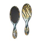 Wet Brush Original Detangler Safari Tiger Printed Hair Brush with UltraSoft IntelliFlex Bristles, Travel Detangling Hair Comb for All Hair Types (Yellow Black)