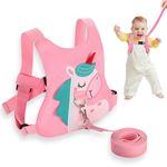 Baby Reins, Toddler Reins for Walking 1 Years, Pink Cute Horse Toddler Harness for Anti-Falls and Anti-Lost, Safety Toddler Harness,Baby Walking Harness for Toddlers Girls