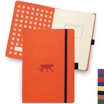 Dingbats A5 Wildlife Grid Notebook Journal - Premium Vegan Leather Hardcover Executive Journal for Women & Men - Work, Note Taking, Writing & Travel