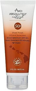 Absolutely Natural SPF 50+ Mineral Sunscreen Lotion - Anti-Aging Sunblock for Body & Face, Made with Rose Hips, Aloe, Zinc Oxide and Other Cruelty Free and Reef Safe Ingredients - Made in USA