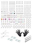 Drperfect 150pcs Professional Piercing Kit Stainless Steel 20G 14G 16G Lip Cartilage Tongue Eyebrow Body Belly Button Ring Piercing Jewelry Piercing Tools1