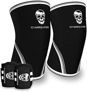 Elbow Sleeves (1 Pair) W/Wrist Wraps - Support & Compression for Powerlifting, Weightlifting, Bench & Tendonitis - 5mm Neoprene Sleeve - For Men & Women (Large)