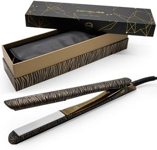 Corioliss C5 | Fer à Lisser Professionnel | Plaques en titane | Parfait pour lisser et onduler | Jusqu'à 235º | Ionic | Gold Zebra