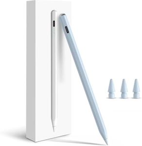 Stylus Pen for iPad, Fast Charge for Apple iPad Pencil, Palm Rejection, Tilt Sensitivity, Work for 2024-2018 iPad Air M2/5th-3rd, iPad Pro M4/13/12.9"/11", iPad 10/9/8/7/6th, iPad Mini 6/5th