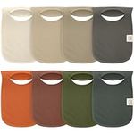 8-Pack Baby Bibs for Boys, Girls - 