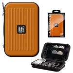 TARGET Darts Takoma XL Darts Wallet, Orange - Darts Case Holds 6 Darts, Protective EVA Dart Holder with Double Zip Lock Inner Pouches - Professional Darts Accessories