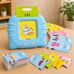 Storio Montessori Talking Flash Cards for Kids 2-5 Years | Rechargeable Educational Learning Toy for Toddlers | Cognitive Language Skills Builder for Boys & Girls | Sound Flashcard Device for Babies