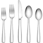 Herogo 18/10 Stainless Steel Cutlery Set, 60-Piece Fancy Flatware Silverware Set for 12, Modern Eating Utensils Tableware Set for Home Restaurant Wedding, Mirror Polished, Dishwasher Safe