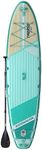 THURSO SURF Inflatable Stand Up Paddle Board All-Around SUP Waterwalker 126 10'6×31''×6'' Deluxe Package | Carbon Shaft Paddle | Roller Backpack | Dual Chamber Pump | Coiled Leash (Turquoise)