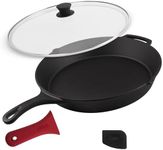 Cuisinel 15" Cast Iron Skillet + Gl