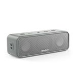 soundcore 3 by Anker: Bluetooth 5.0 Speaker, 24H Playtime, IPX7 Waterproof, Stereo Sound with Titanium Diaphragm Drivers, PartyCast Tech, BassUp, Custom EQ