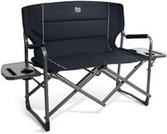 TIMBER RIDGE Double Camping Chair for Adults, Oversized 300 kg Folding 2 Seater Sofa Heavy Duty Directors Chair with Foldable Table/Cup Holder, Love Seat Outdoor Festival Garden Lawn Picnic Fishing