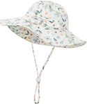 Urban Virgin Baby Girl Sun Hats Summer Baby Hats UPF 50+Toddler Sun Hat Infant with Wide Brim Bucket Hat, Garden, 2-4 Years