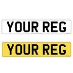 Standard Car Number Plates Pair UK Legal - Front & Rear Registration Plates For Cars, Vans & Trucks - Road Legal/MOT Compliant Car Number Plates - Number Plates For Cars UK & Reg Plates UK