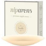 Niparons Premium Nipple Covers Invisible - Reusable Silicone Nip Covers, Adhesive Breast Petals, Luxury Nipple Pasties (Soufflé, 10cm)