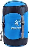 REDCAMP Nylon Compression Stuff Sack,10L Lightweight Sleeping Bag Compression Sack Great for Backpacking, Hiking Gym Sport Travel and Camping,Blue S