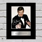 Sir Roger Moore Signed Photo Display James Bond 007#1